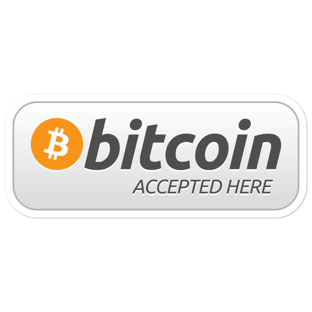 bitcoin accepted here sticker zeroconfs