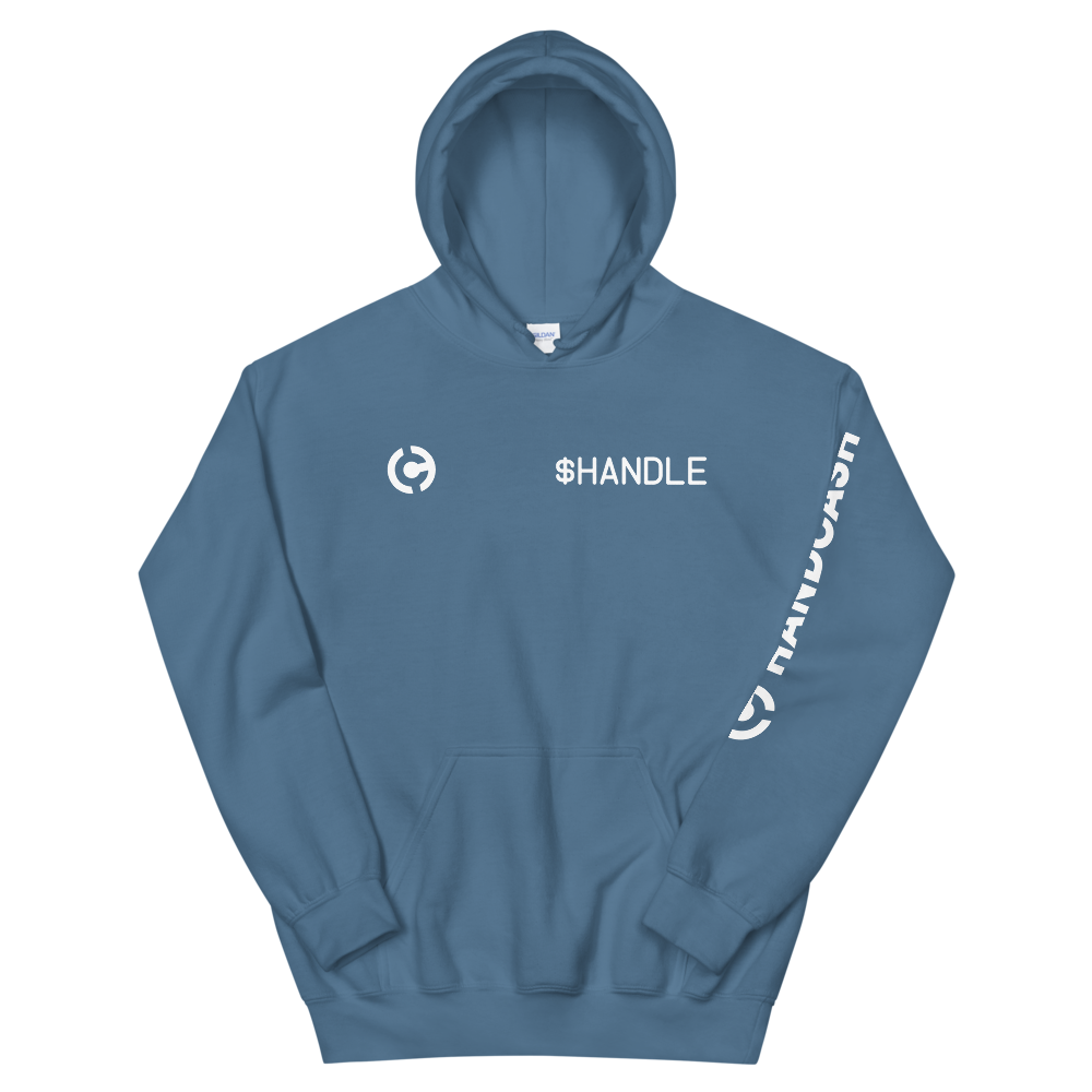 HandCash Official Customizable Hooded Sweatshirt provider-zakeke-product HandCash Indigo Blue S 