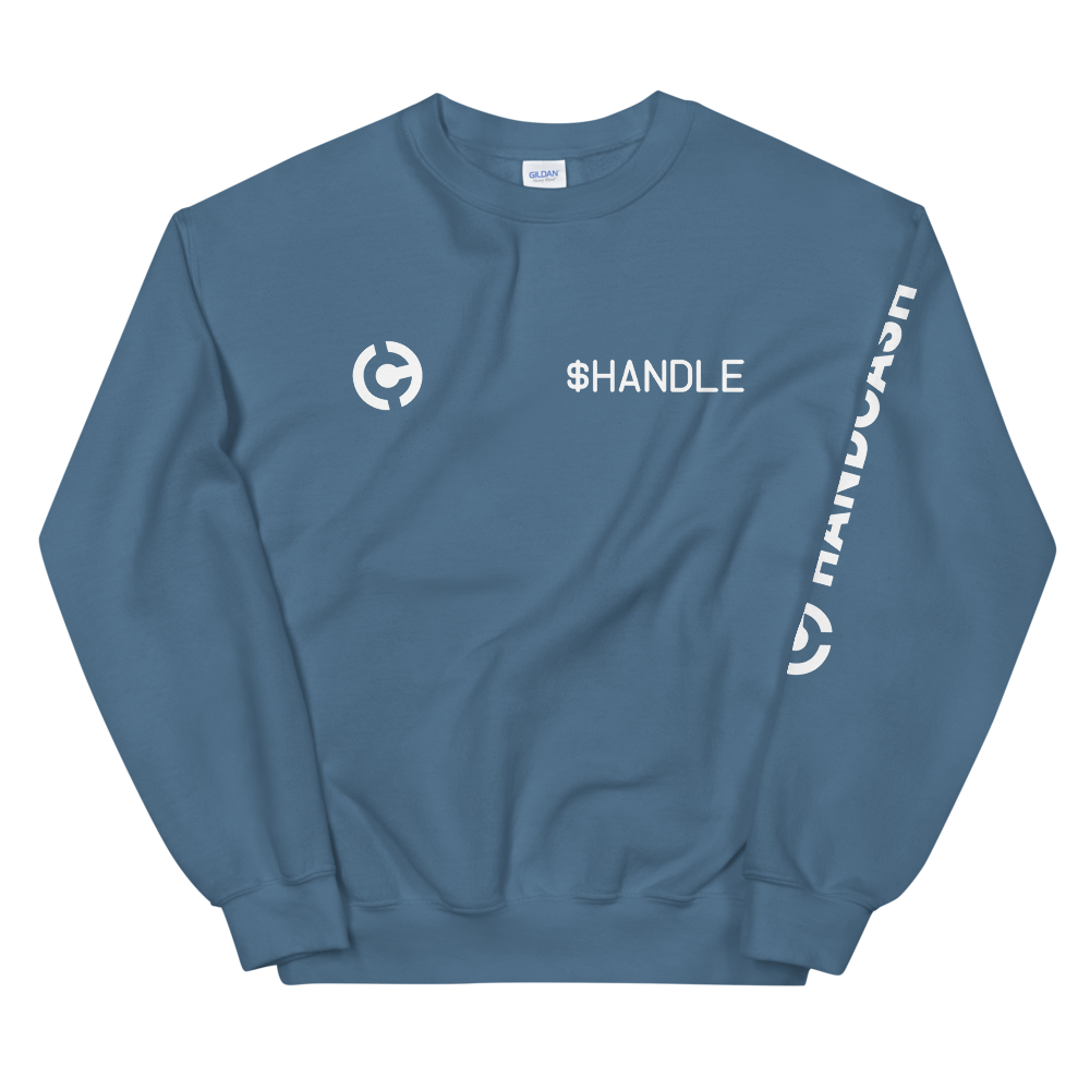 HandCash Official Customizable Sweatshirt provider-zakeke-product HandCash Indigo Blue S 