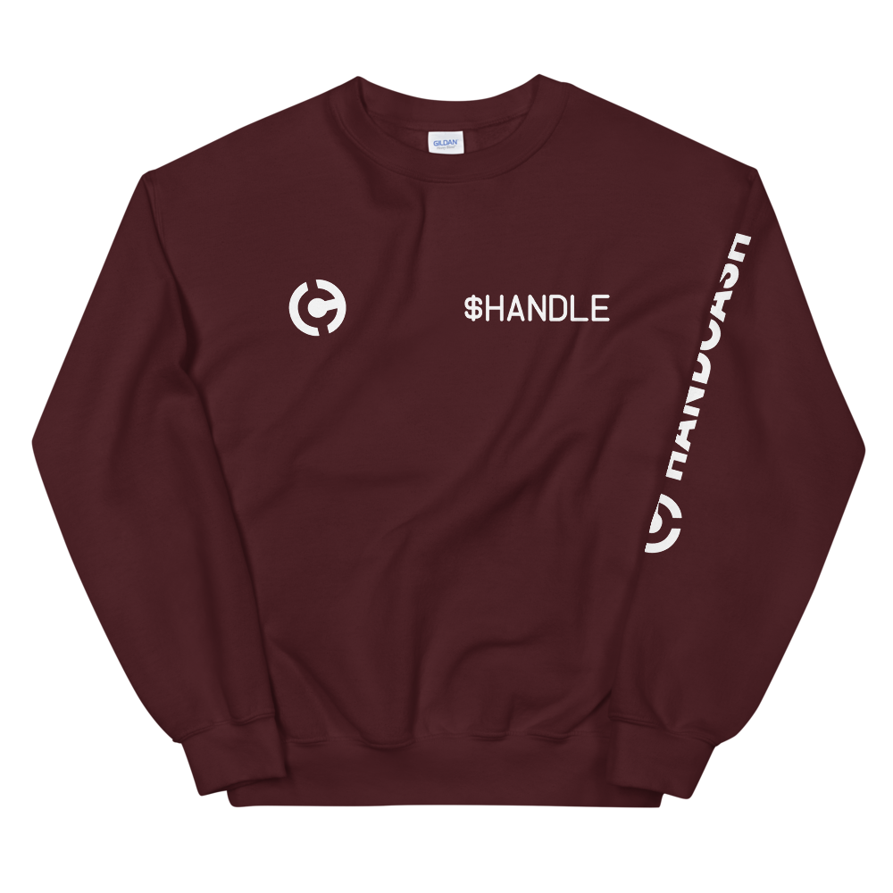 HandCash Official Customizable Sweatshirt provider-zakeke-product HandCash Maroon S 
