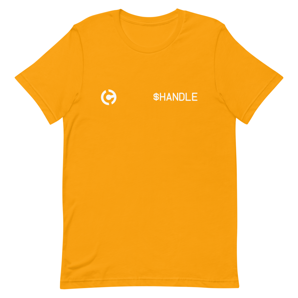 HandCash Official Customizable Short-Sleeve T-Shirt provider-zakeke-product HandCash Gold S 