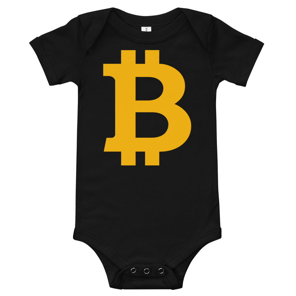 Bitcoin B Baby Bodysuit  zeroconfs Black 3-6m 
