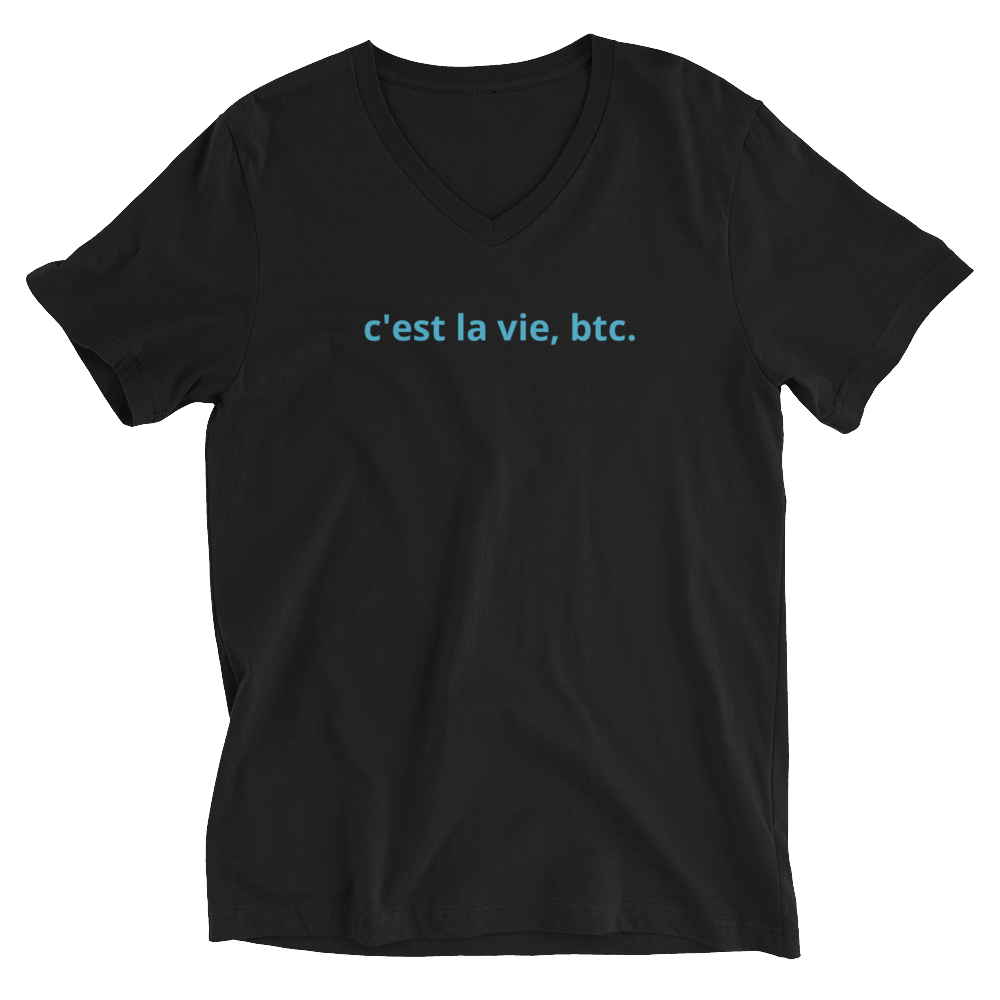 Such Is Life Bitcoin V-Neck T-Shirt  zeroconfs Black XS 
