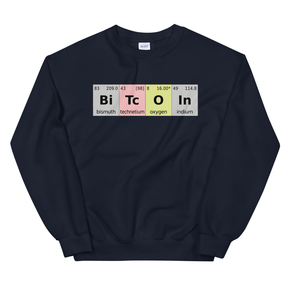 Bitcoin Periodic Table Women's Sweatshirt  zeroconfs Navy S 