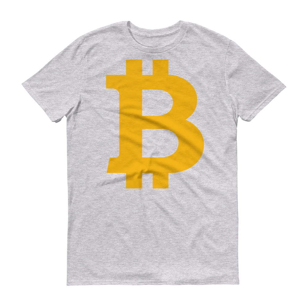 Bitcoin B Short-Sleeve T-Shirt  zeroconfs Heather Grey S 