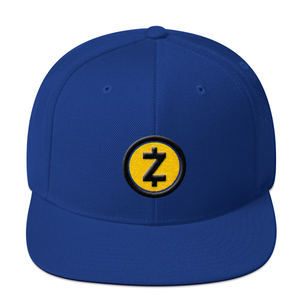 Zcash Snapback Hat  zeroconfs Royal Blue  