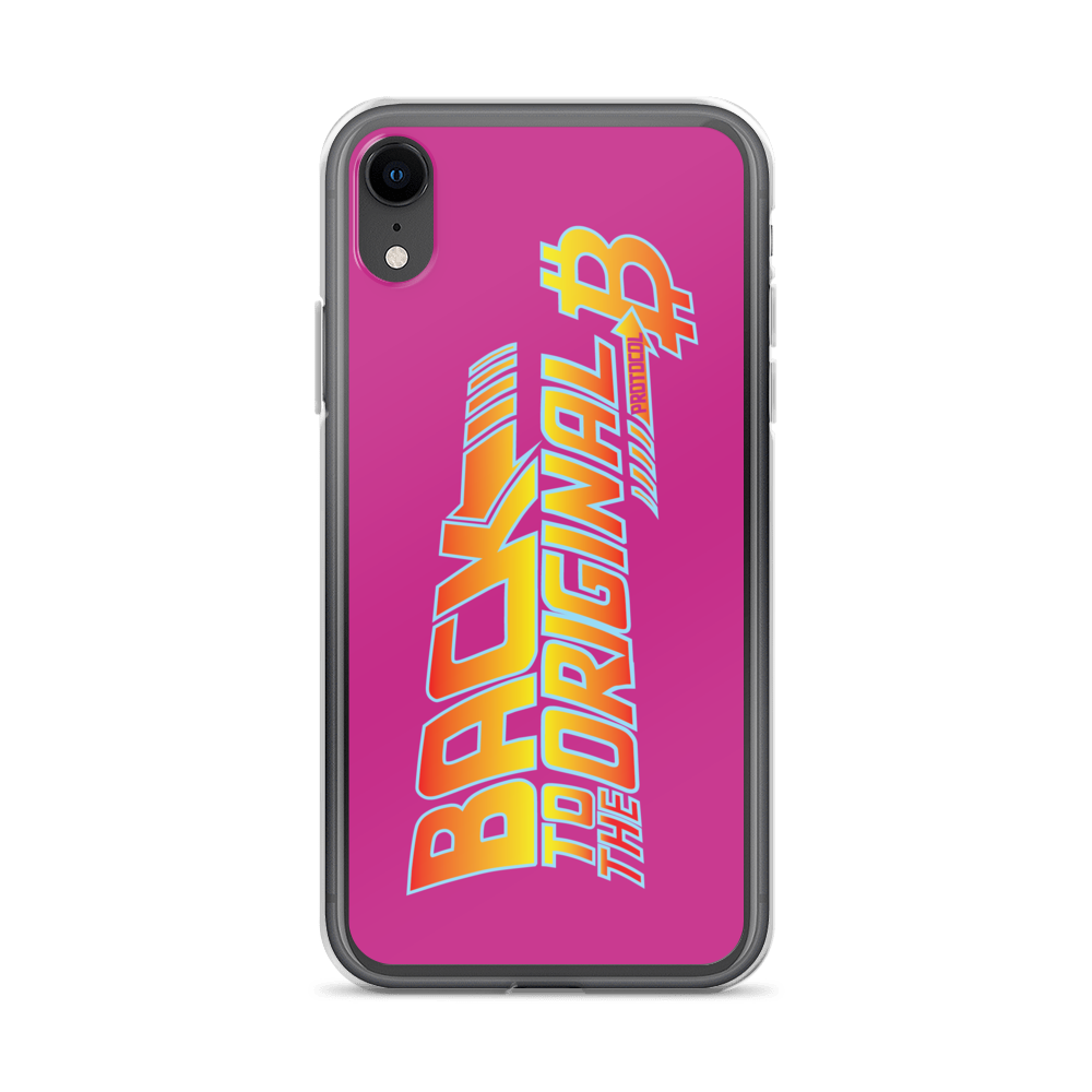 Back To The Original Bitcoin Protocol iPhone Case Pink  zeroconfs iPhone XR  