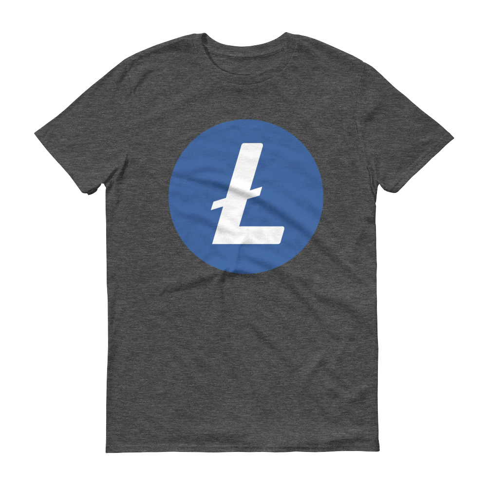 Litecoin Short-Sleeve T-Shirt  zeroconfs Heather Dark Grey S 