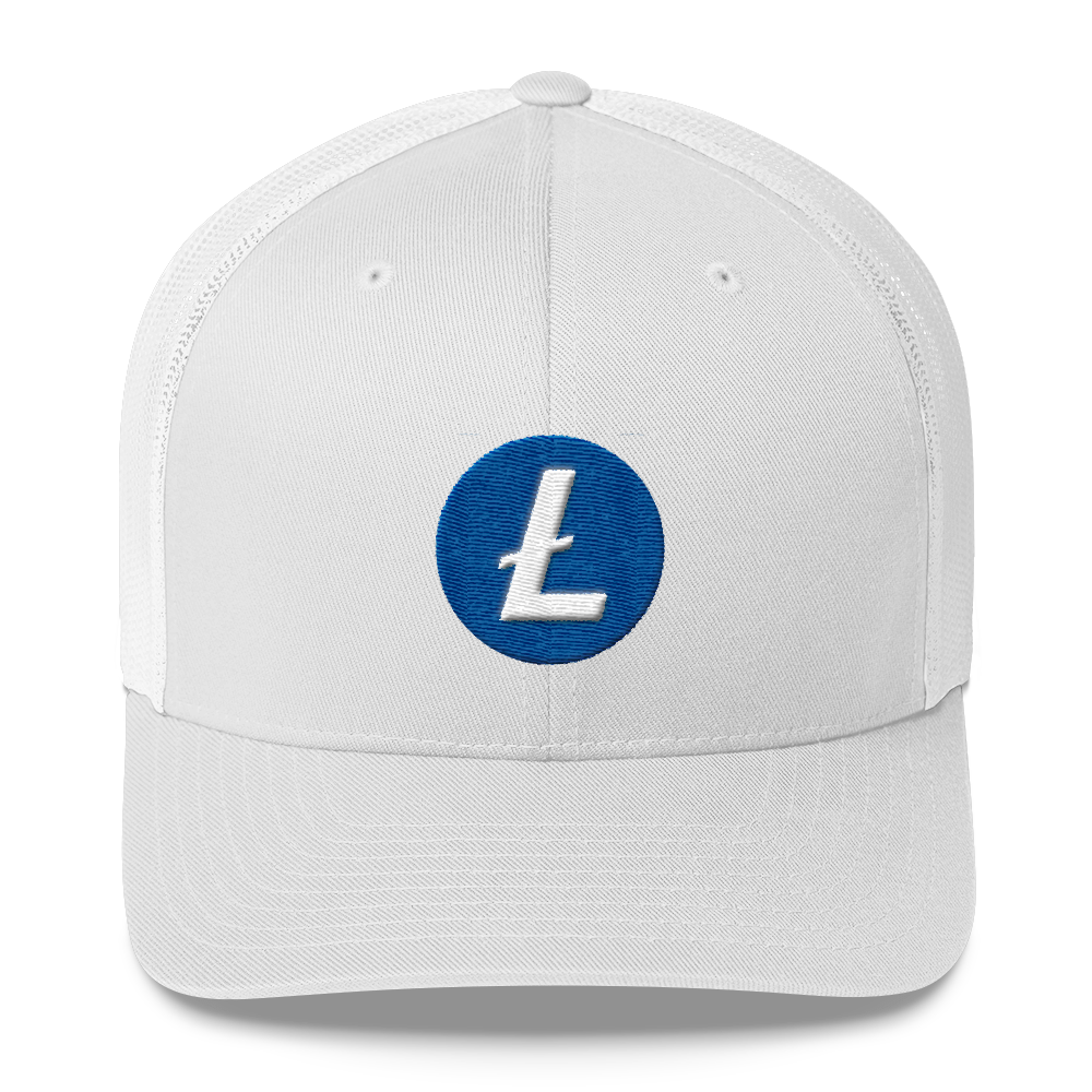 Litecoin Trucker Cap  zeroconfs White  