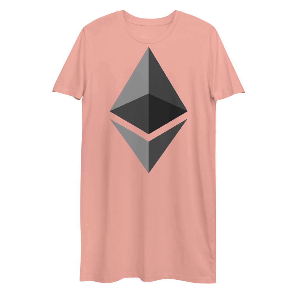 Ethereum Premium T-Shirt Dress  zeroconfs Canyon Pink XS 