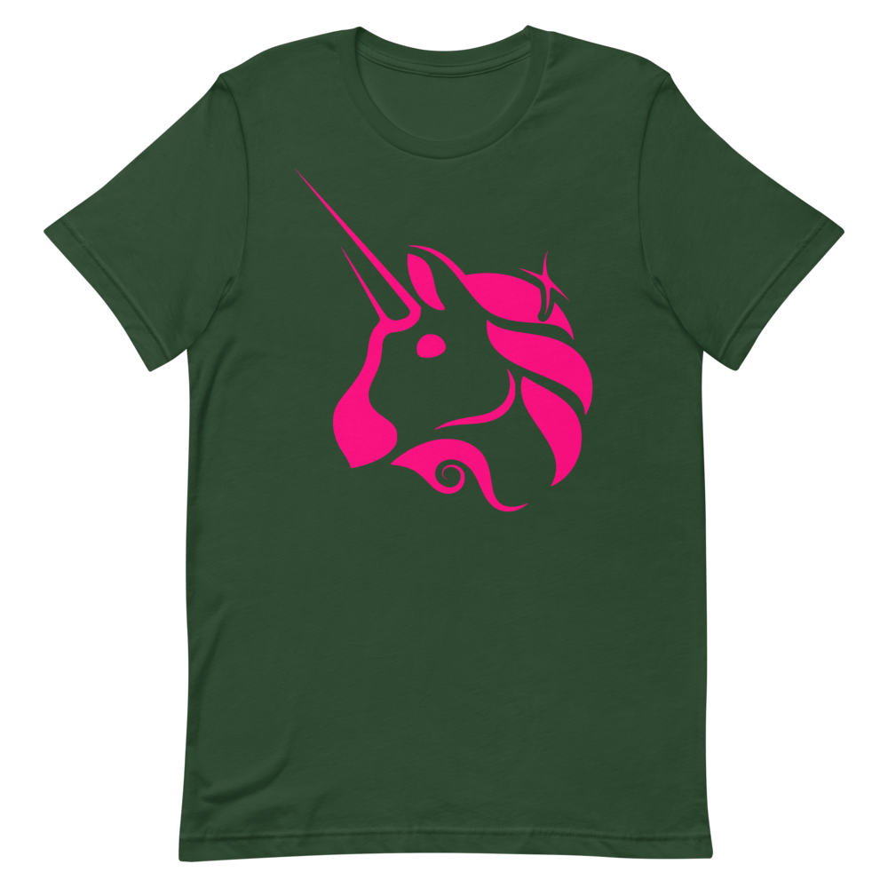 Uniswap Unicorn Short-Sleeve T-Shirt  zeroconfs Forest S 