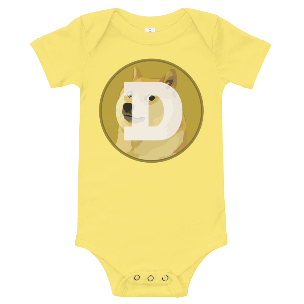 Dogecoin Baby Bodysuit  zeroconfs Yellow 3-6m 