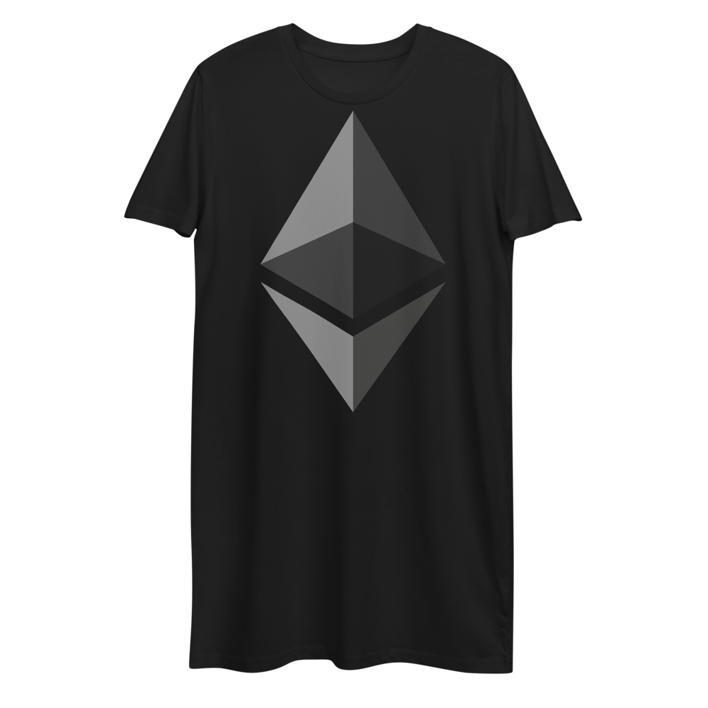 Ethereum Premium T-Shirt Dress  zeroconfs Black XS 