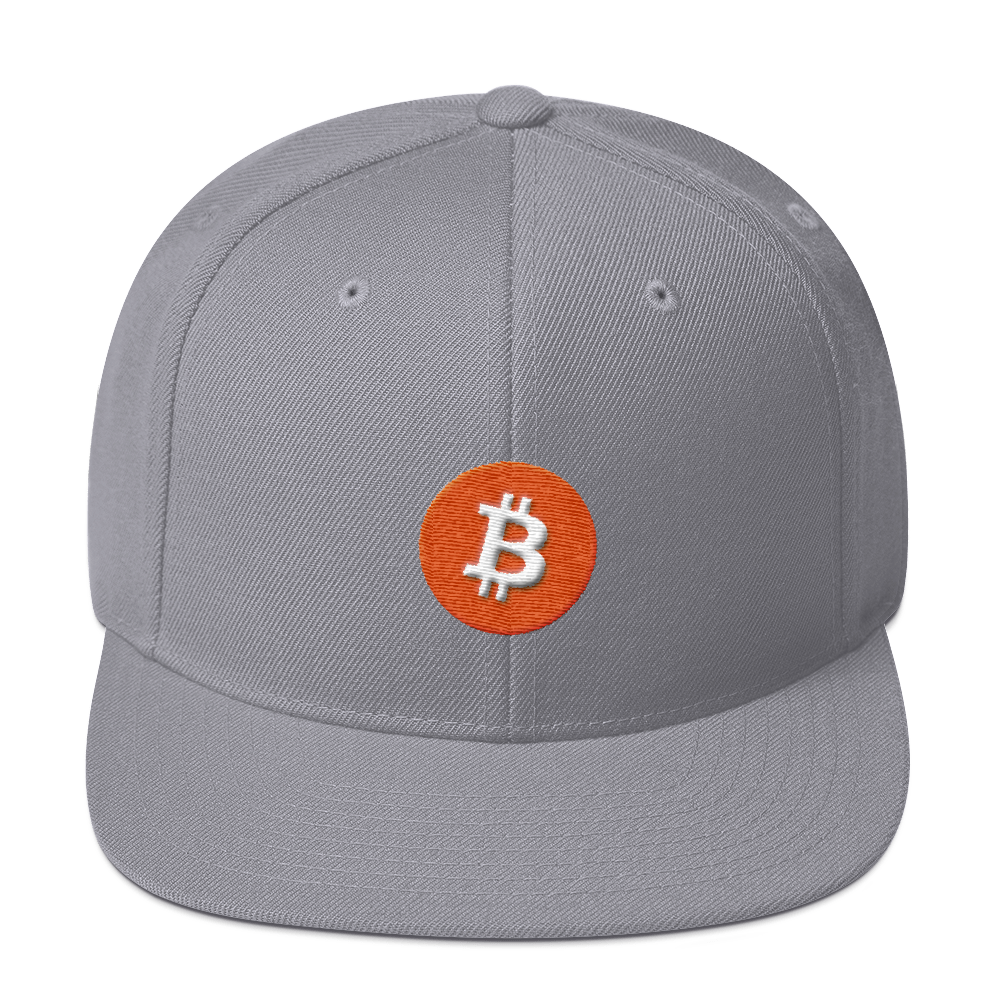 Bitcoin Core Snapback Hat  zeroconfs Silver  