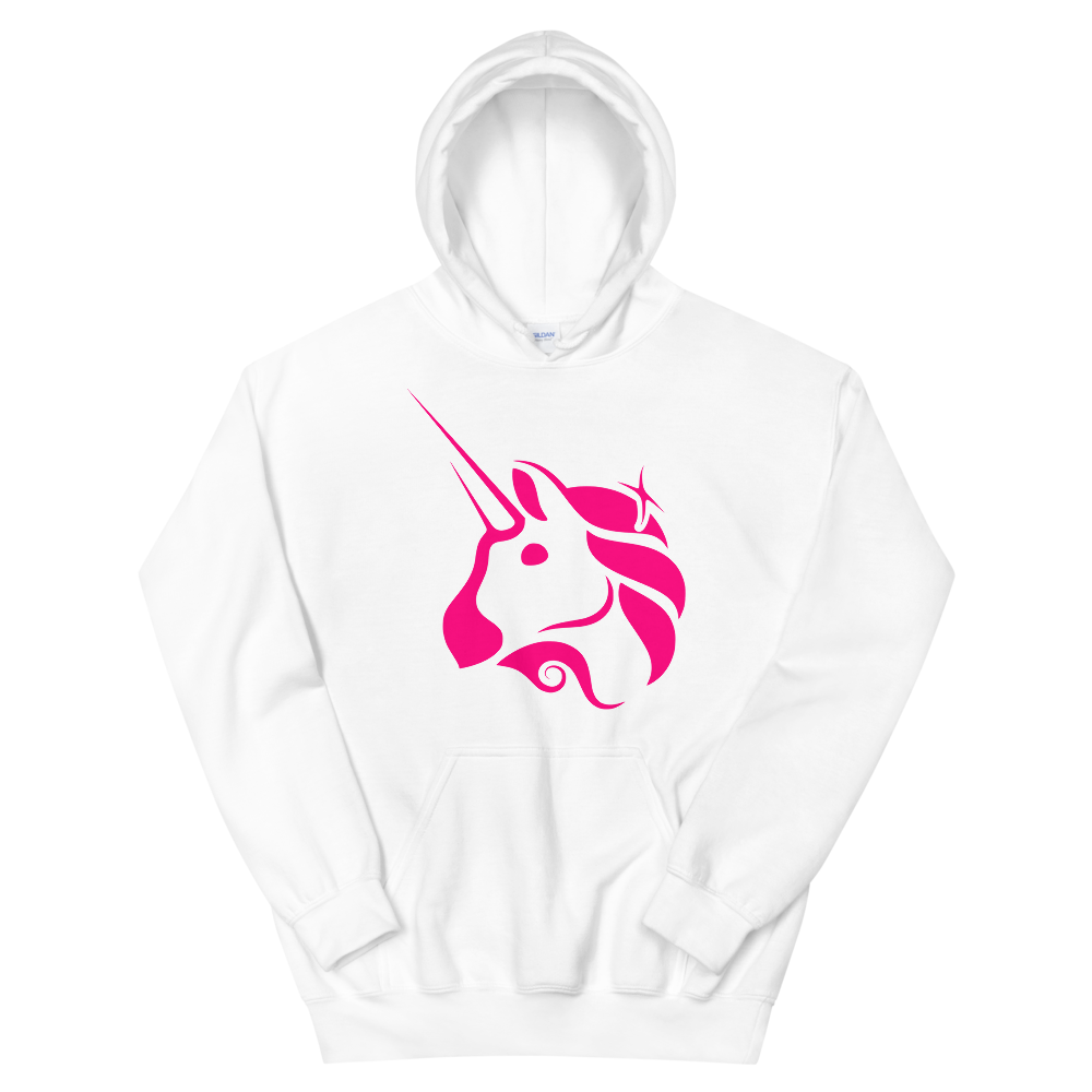 Uniswap Unicorn Hooded Sweatshirt  zeroconfs White S 
