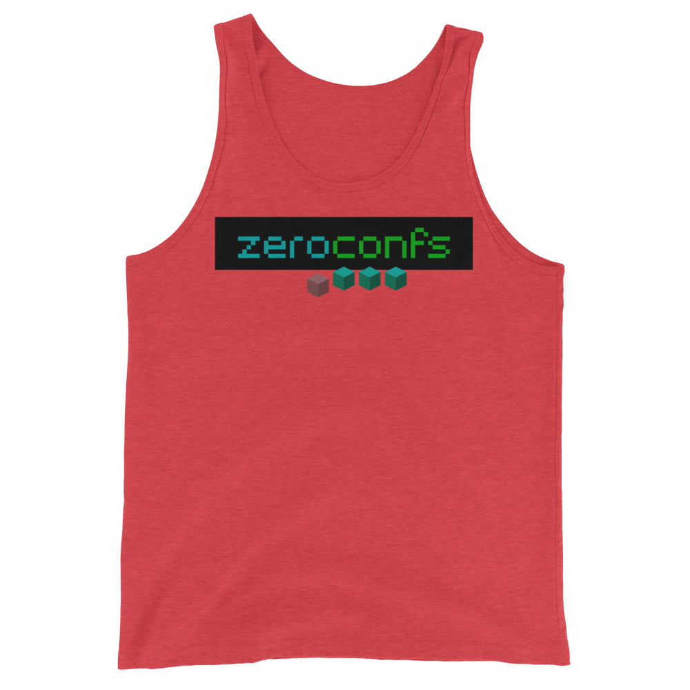 Zeroconfs.com Tank Top  zeroconfs Red Triblend XS 