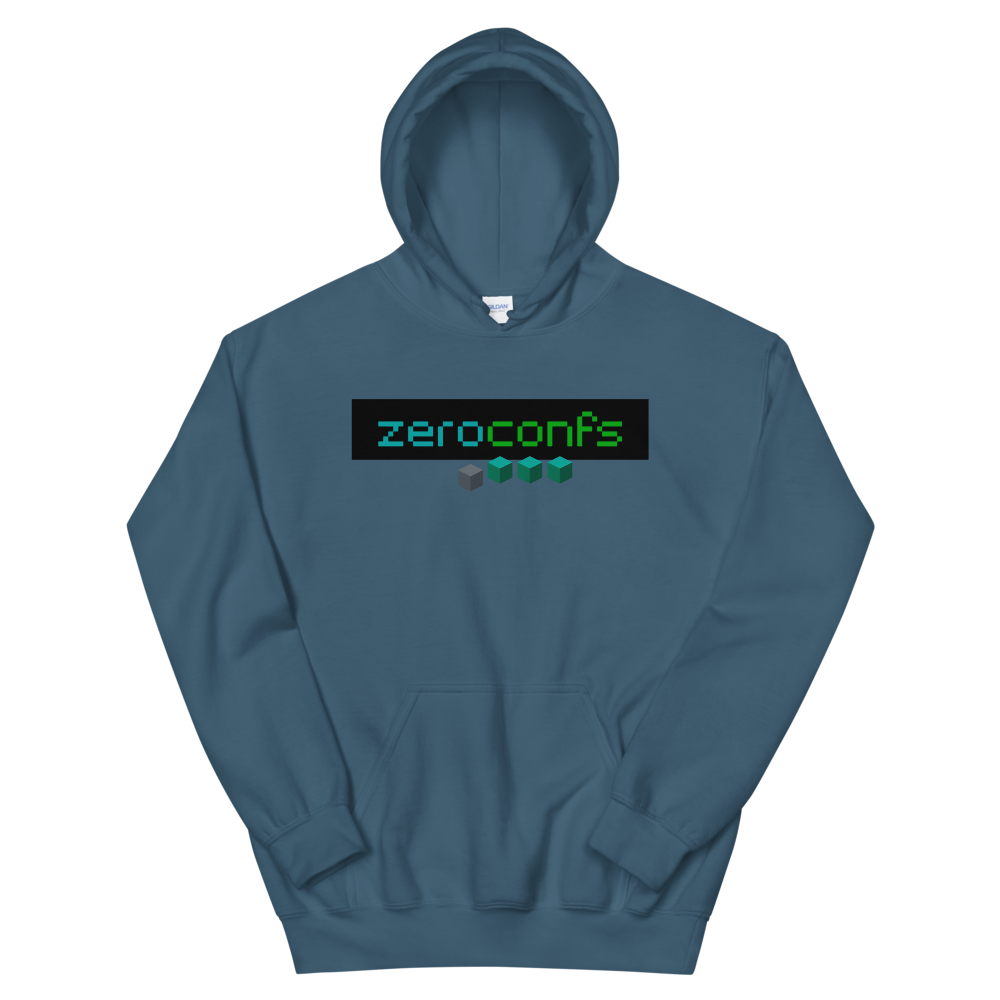 Zeroconfs.com Hooded Sweatshirt  zeroconfs Indigo Blue S 