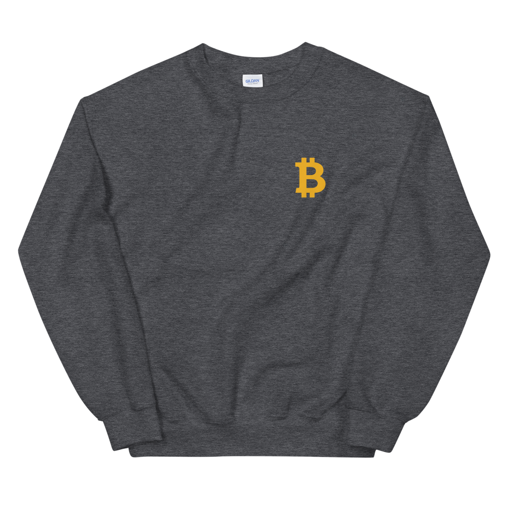 Bitcoin Small B Sweatshirt  zeroconfs Dark Heather S 