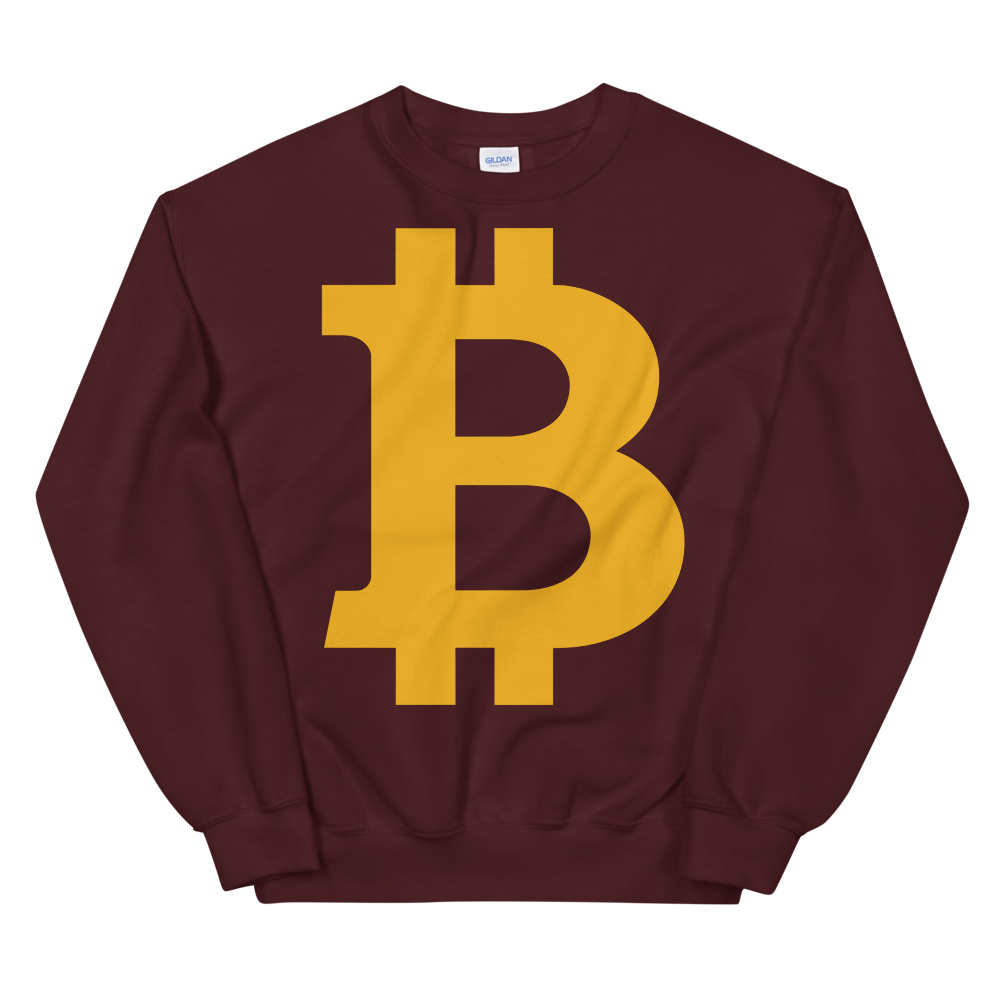 Bitcoin B Women's Sweatshirt  zeroconfs Maroon S 