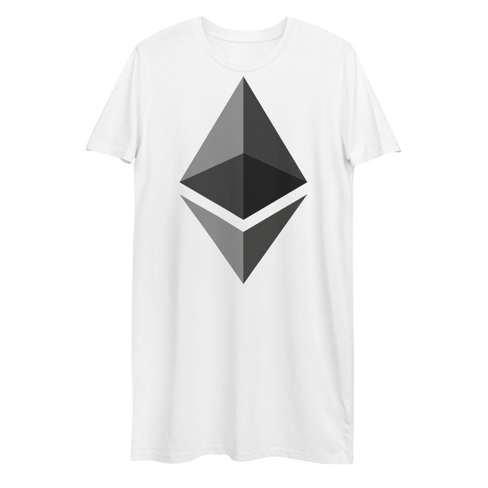 Ethereum Premium T-Shirt Dress  zeroconfs White XS 