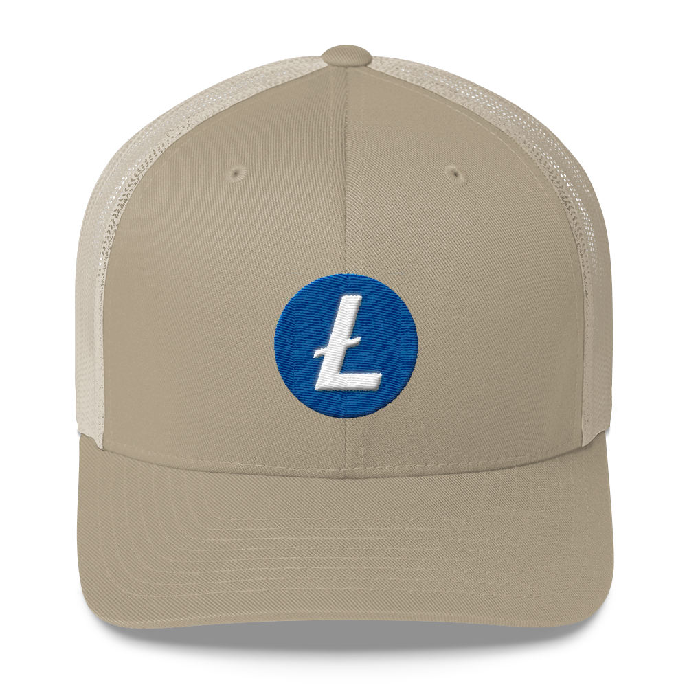 Litecoin Trucker Cap  zeroconfs Khaki  