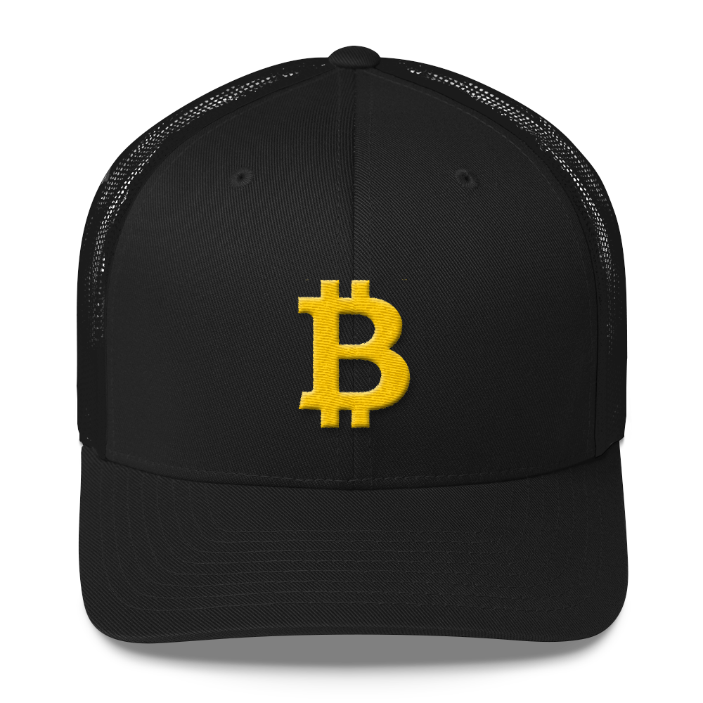 Bitcoin B Trucker Cap  zeroconfs Black  