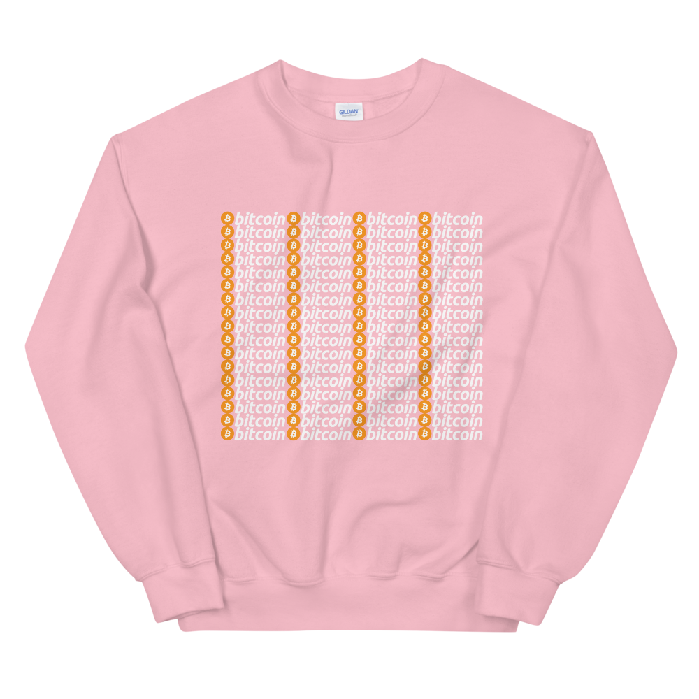 Bitcoins Sweatshirt  zeroconfs Light Pink S 
