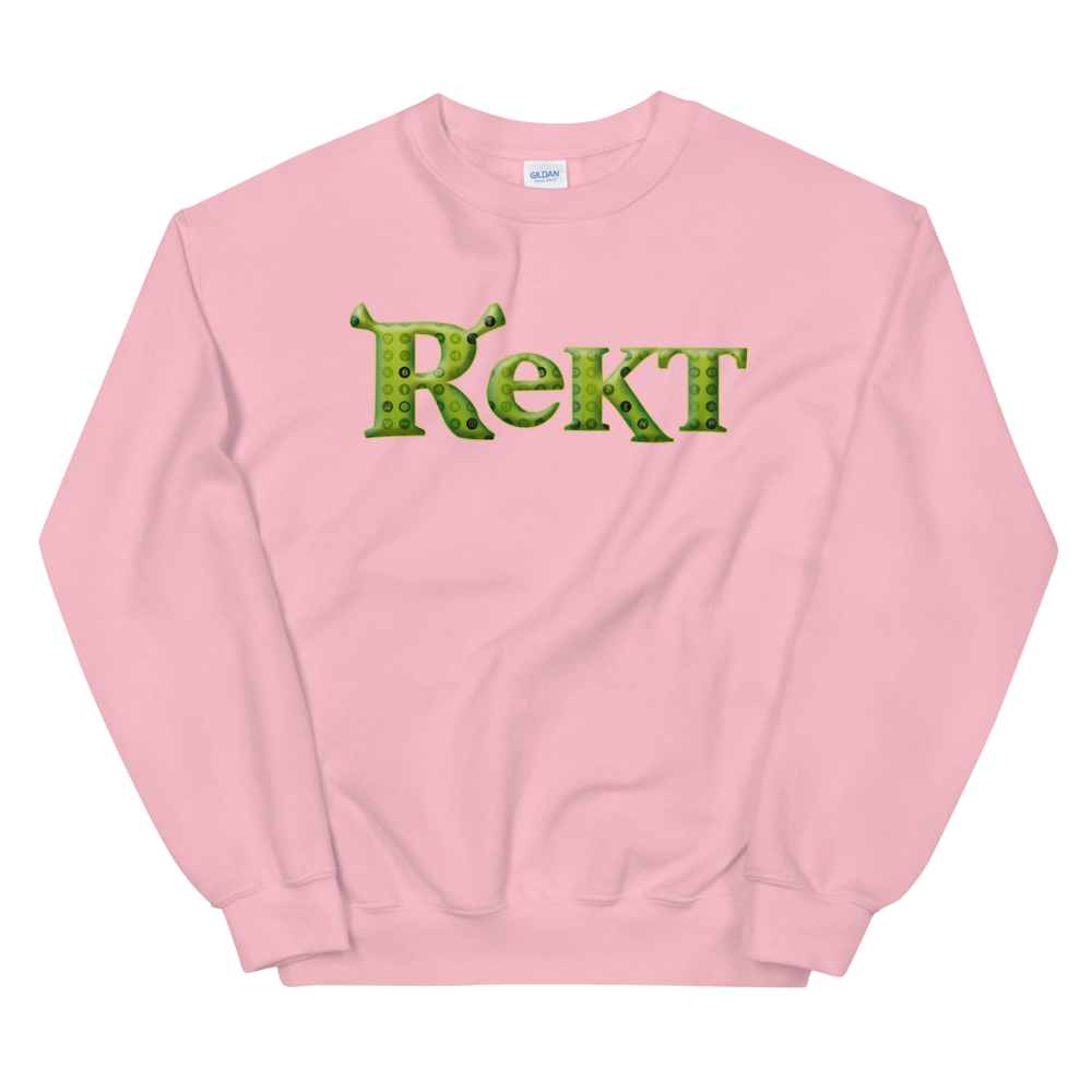 Rekt Crypto Women's Sweatshirt  zeroconfs Light Pink S 