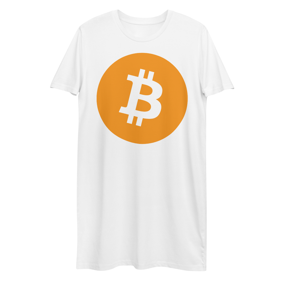Bitcoin Core Premium T-Shirt Dress  zeroconfs White XS 