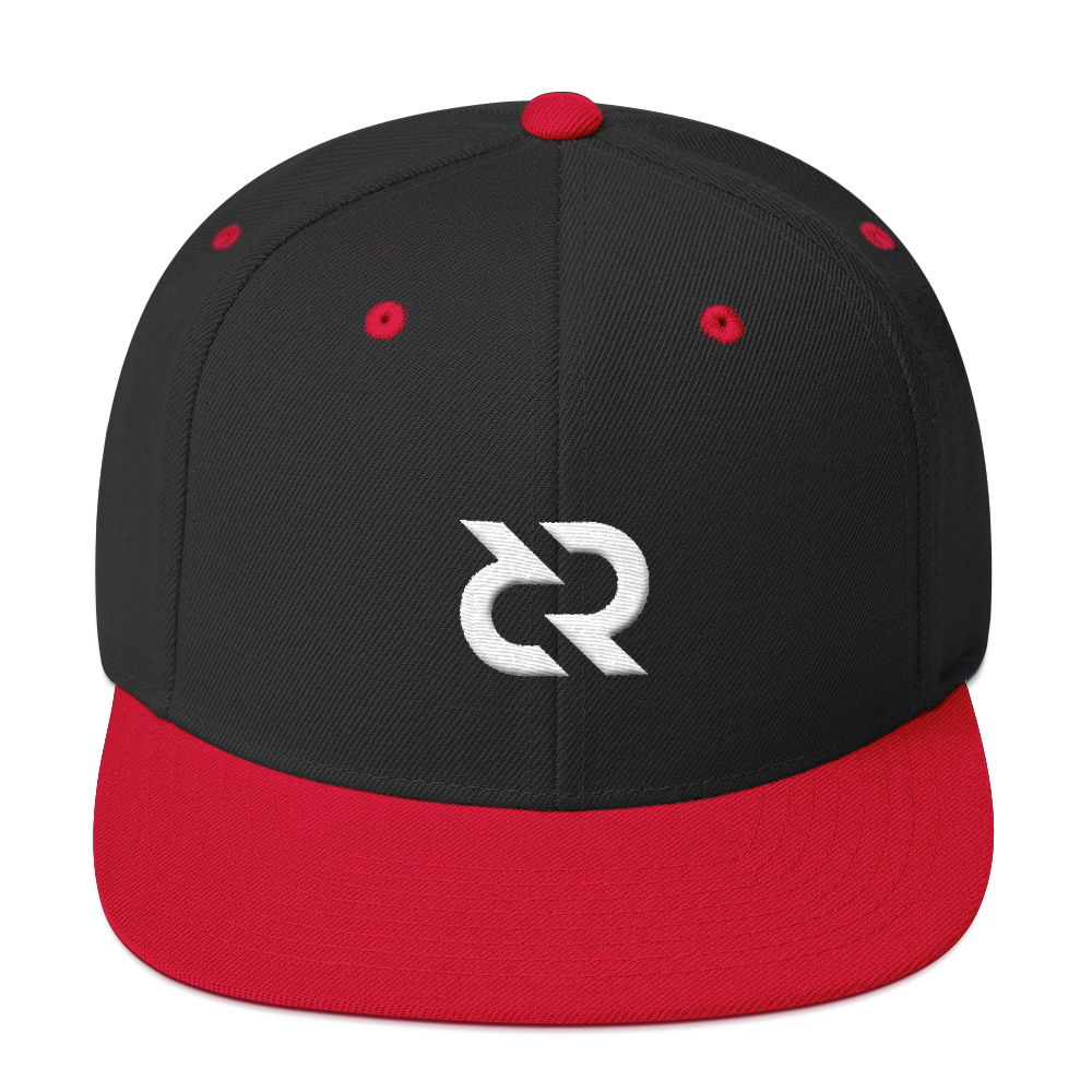 Decred Snapback Hat  zeroconfs Black/ Red  