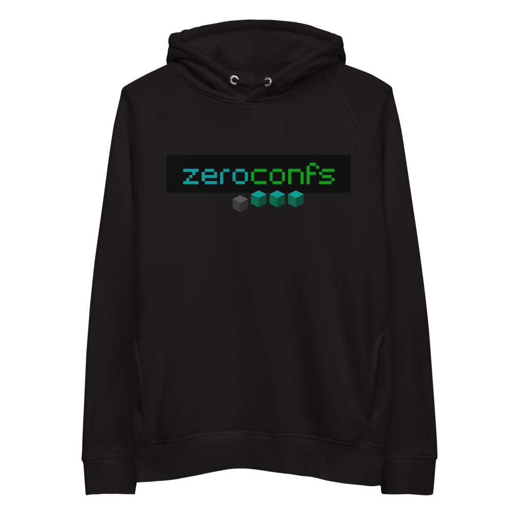 Zeroconfs.com Premium Eco Hoodie  zeroconfs Black S 