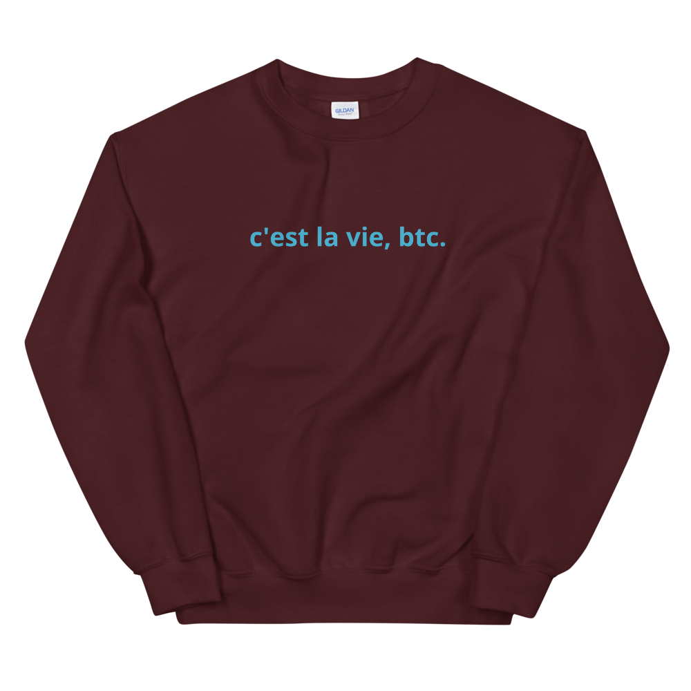 Such Is Life, Bitcoin Sweatshirt  zeroconfs Maroon S 