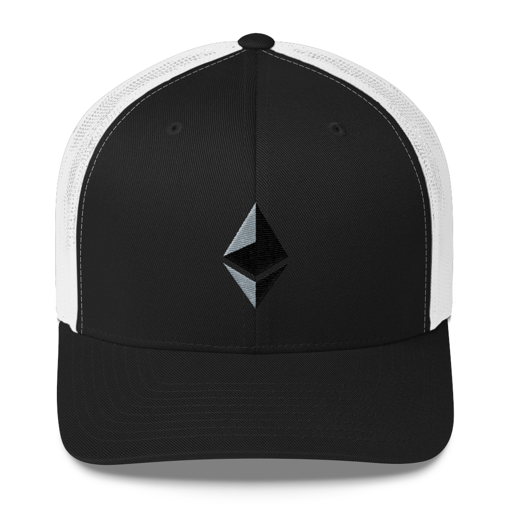 Ethereum Trucker Cap  zeroconfs Black/ White  