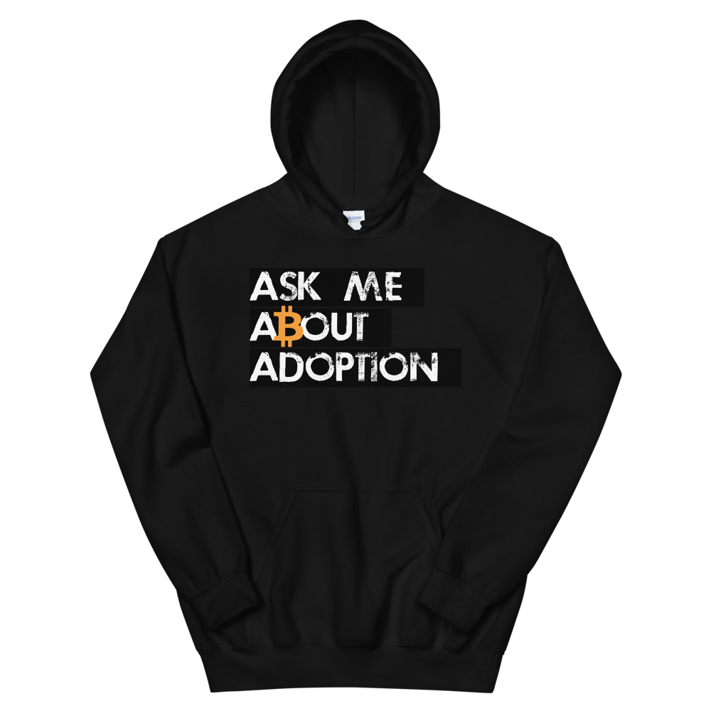 Ask Me About Adoption Bitcoin Women's Hooded Sweatshirt  zeroconfs Black S 