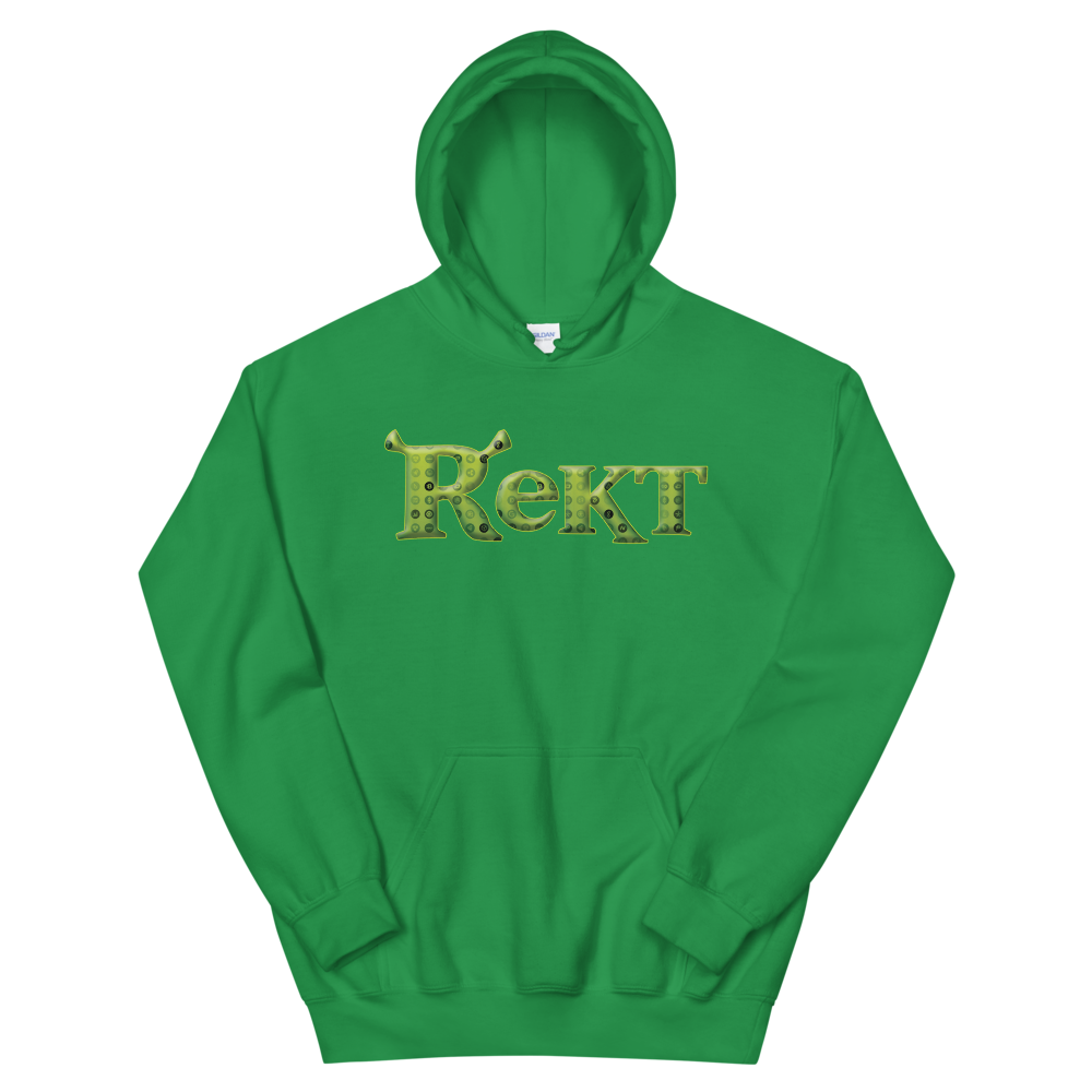 Rekt Crypto Hooded Sweatshirt  zeroconfs Irish Green S 