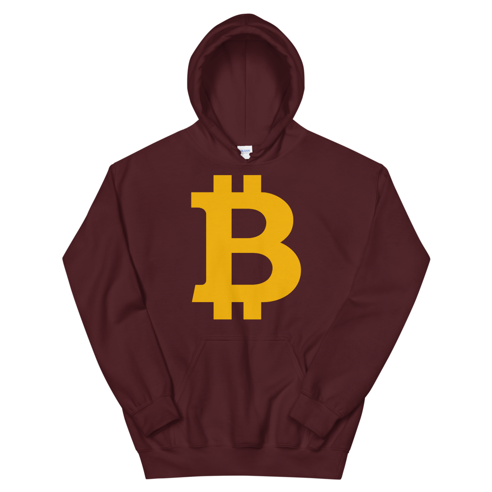 Bitcoin B Hooded Sweatshirt  zeroconfs Maroon S 