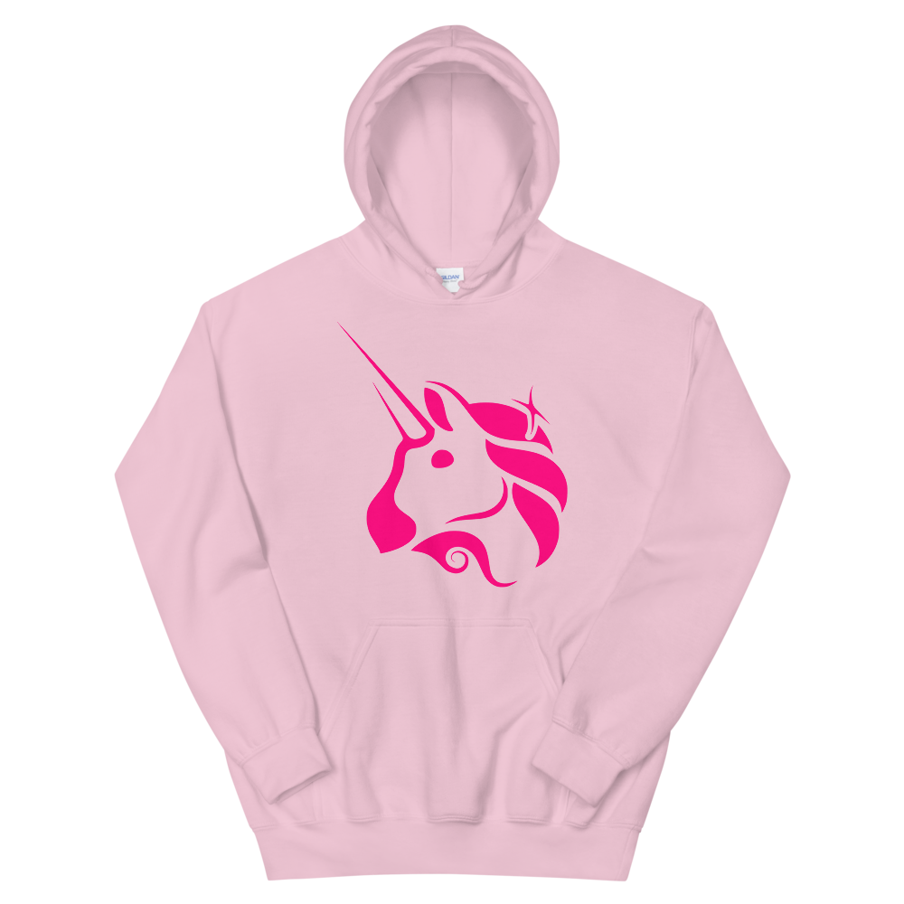 Uniswap Unicorn Hooded Sweatshirt  zeroconfs Light Pink S 