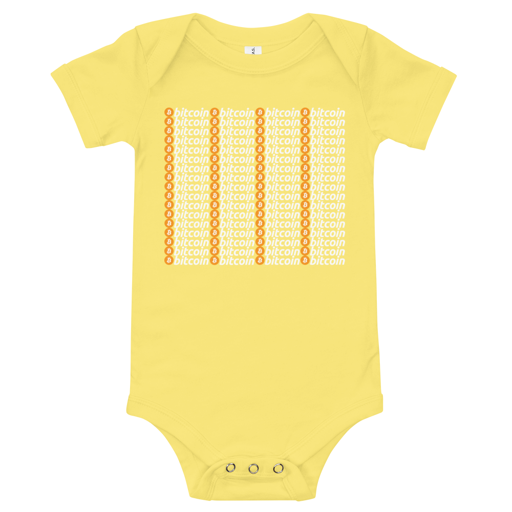 Bitcoins Baby Bodysuit  zeroconfs Yellow 3-6m 
