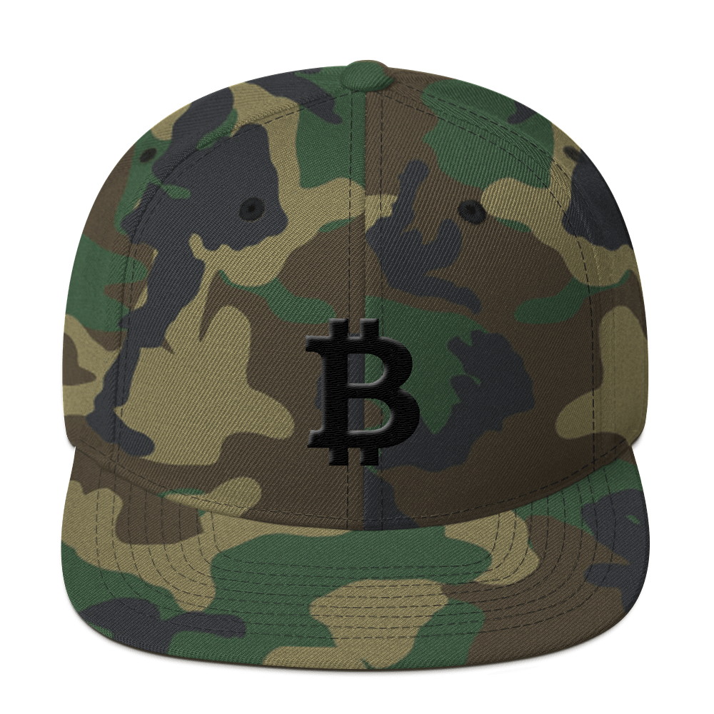Bitcoin Blacknet SE Snapback Hat  zeroconfs Green Camo  