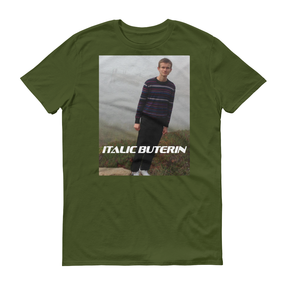 Italic Buterin Ethereum Short-Sleeve T-Shirt  zeroconfs City Green S 