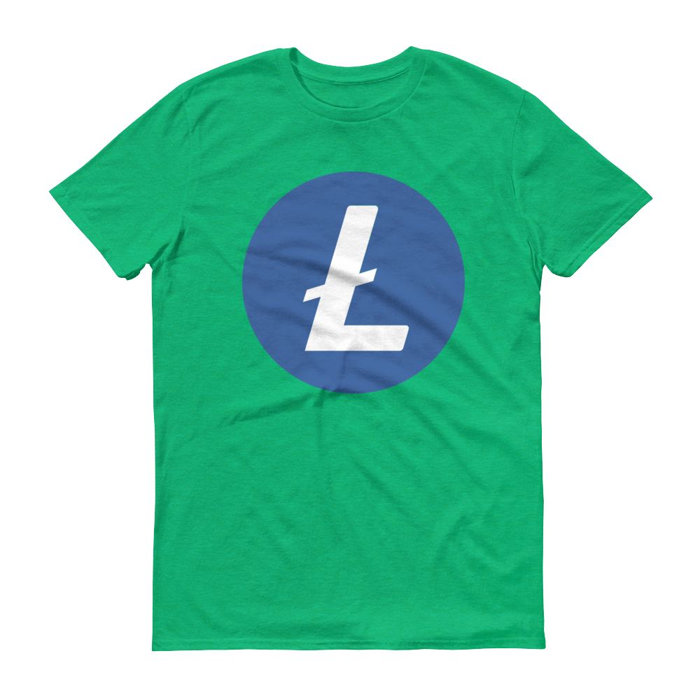 Litecoin Short-Sleeve T-Shirt  zeroconfs Heather Green S 