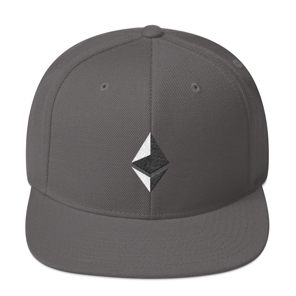 Ethereum Snapback Hat  zeroconfs Dark Grey  