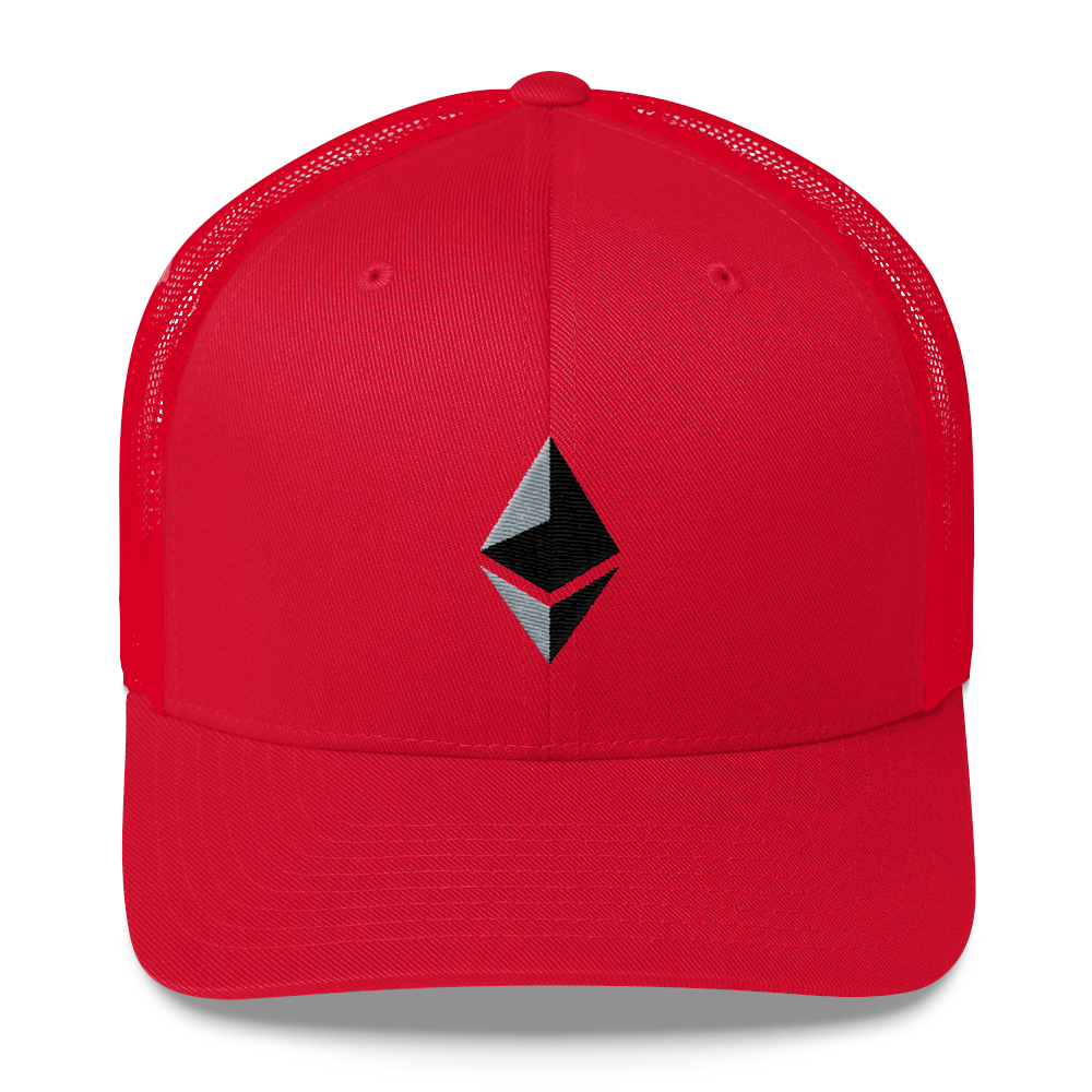 Ethereum Trucker Cap  zeroconfs Red  