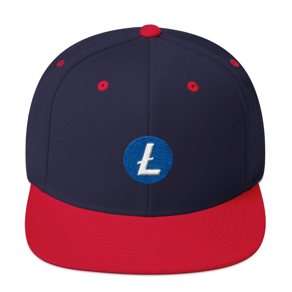 Litecoin Snapback Hat  zeroconfs Navy/ Red  