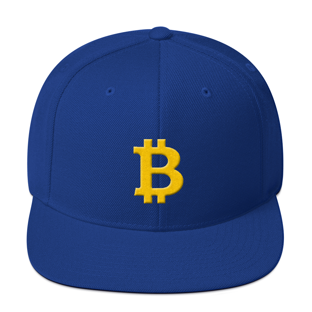 Bitcoin B Snapback Hat  zeroconfs Royal Blue  