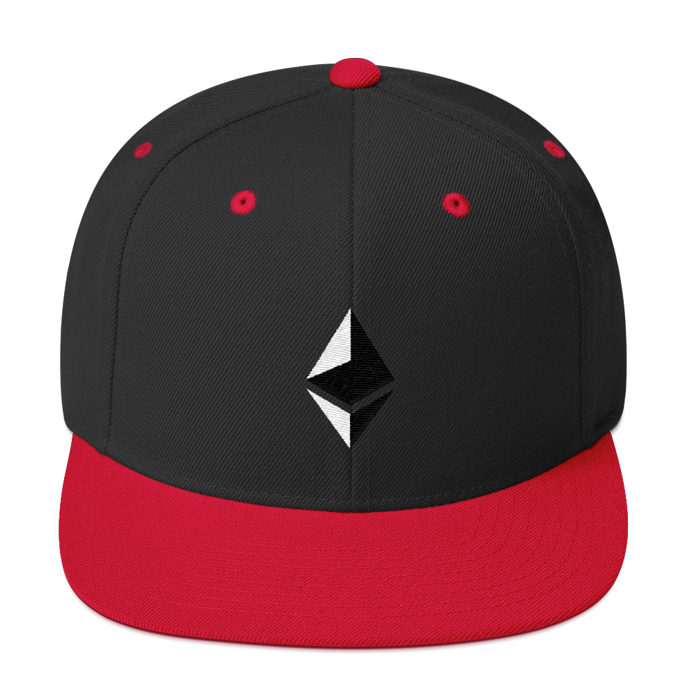Ethereum Snapback Hat  zeroconfs Black/ Red  
