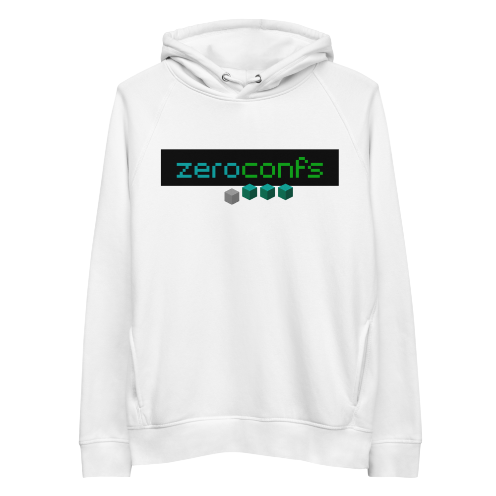 Zeroconfs.com Premium Eco Hoodie  zeroconfs White S 