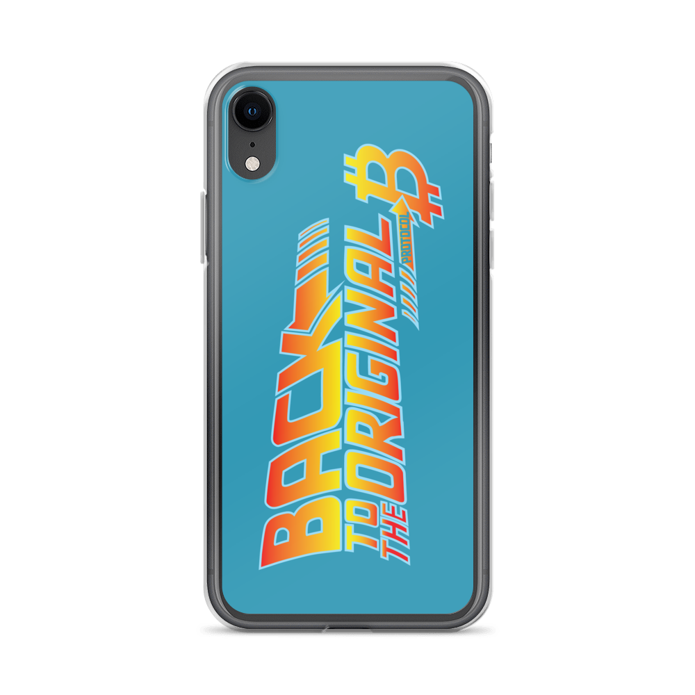 Back To The Original Bitcoin Protocol iPhone Case Blue  zeroconfs iPhone XR  