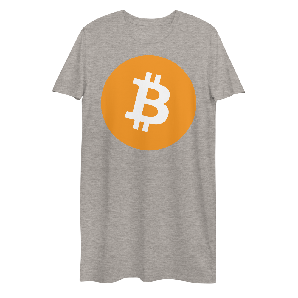 Bitcoin Core Premium T-Shirt Dress  zeroconfs Heather Grey XS 