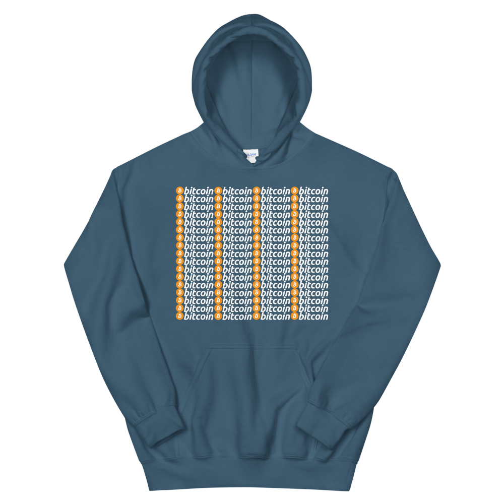 Bitcoins Hooded Sweatshirt  zeroconfs Indigo Blue S 